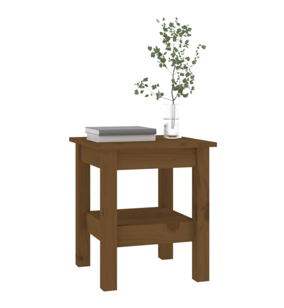 Table basse Marron miel 35x35x40 cm Bois massif de pin