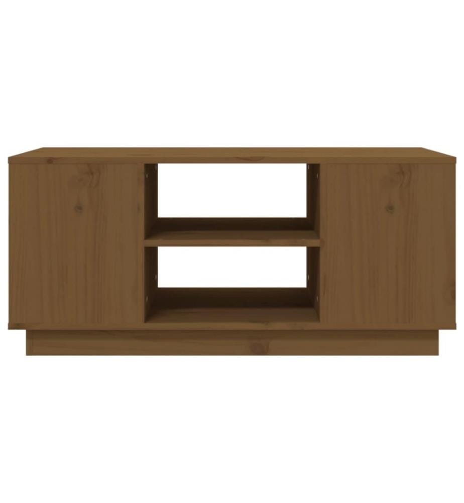Table basse Marron miel 90x49x40,5 cm Bois massif de pin