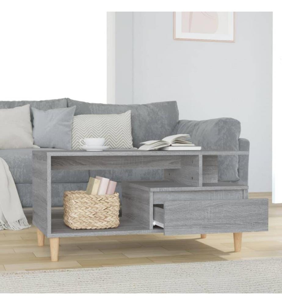 Couchtisch Grau Sonoma 90x49x45 cm Holzwerkstoff