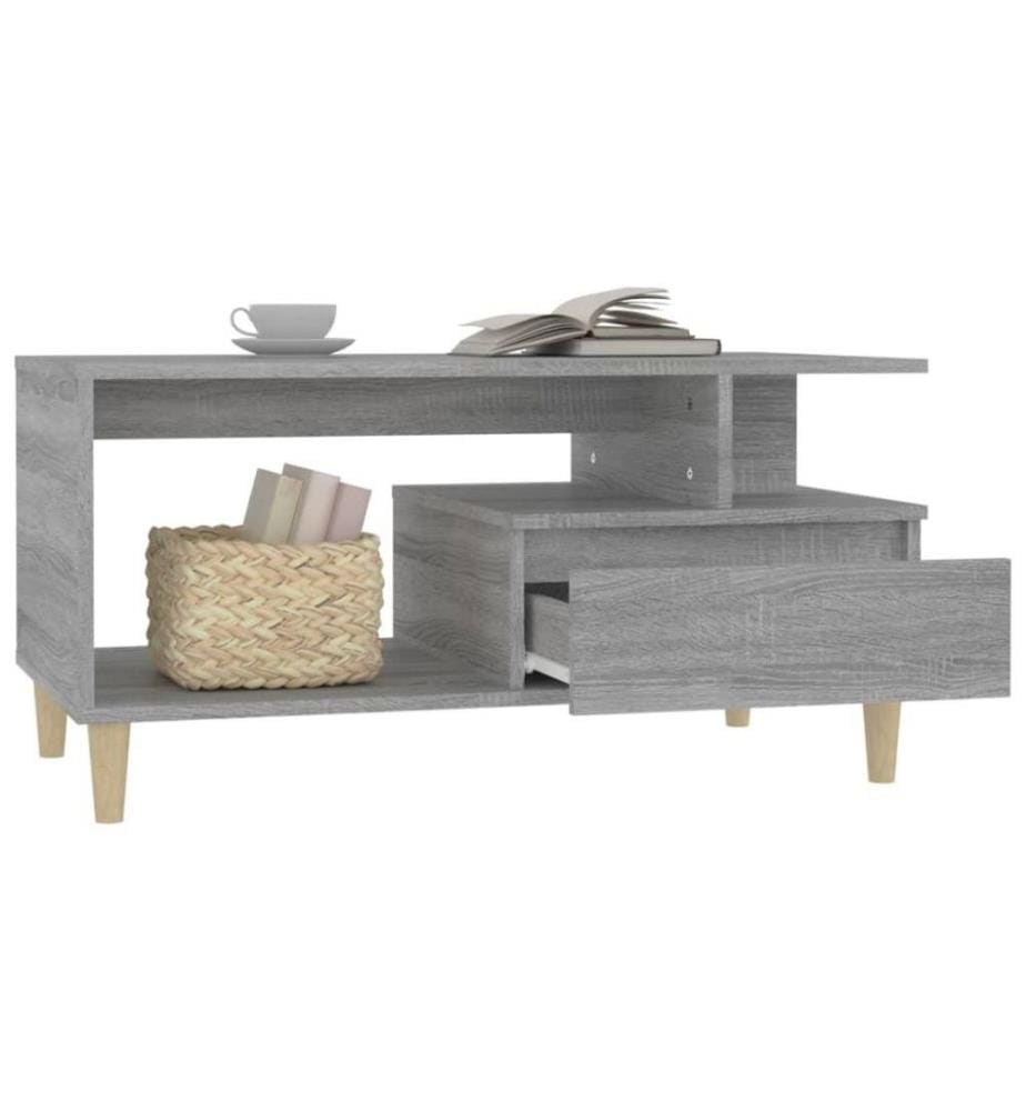 Couchtisch Grau Sonoma 90x49x45 cm Holzwerkstoff