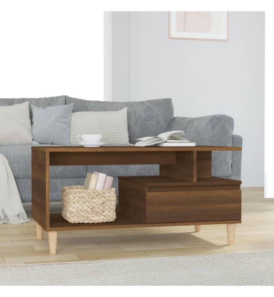 Couchtisch Braun Eichen-Optik 90x49x45 cm Holzwerkstoff