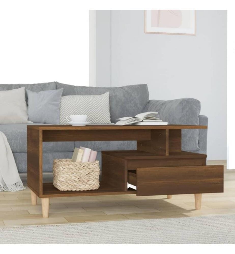 Couchtisch Braun Eichen-Optik 90x49x45 cm Holzwerkstoff