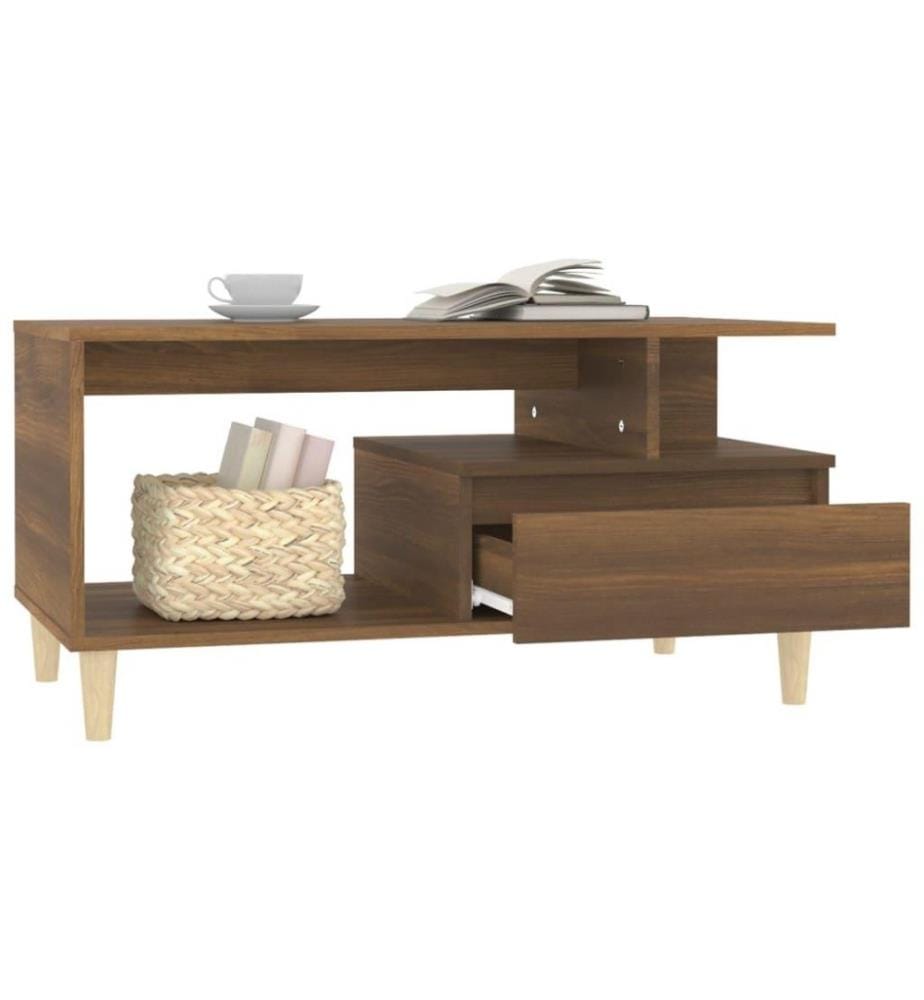 Couchtisch Braun Eichen-Optik 90x49x45 cm Holzwerkstoff