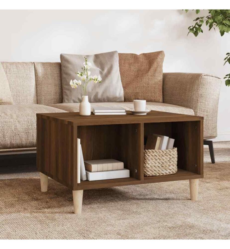 Couchtisch Braun Eichen-Optik 60x50x36,5 cm Holzwerkstoff