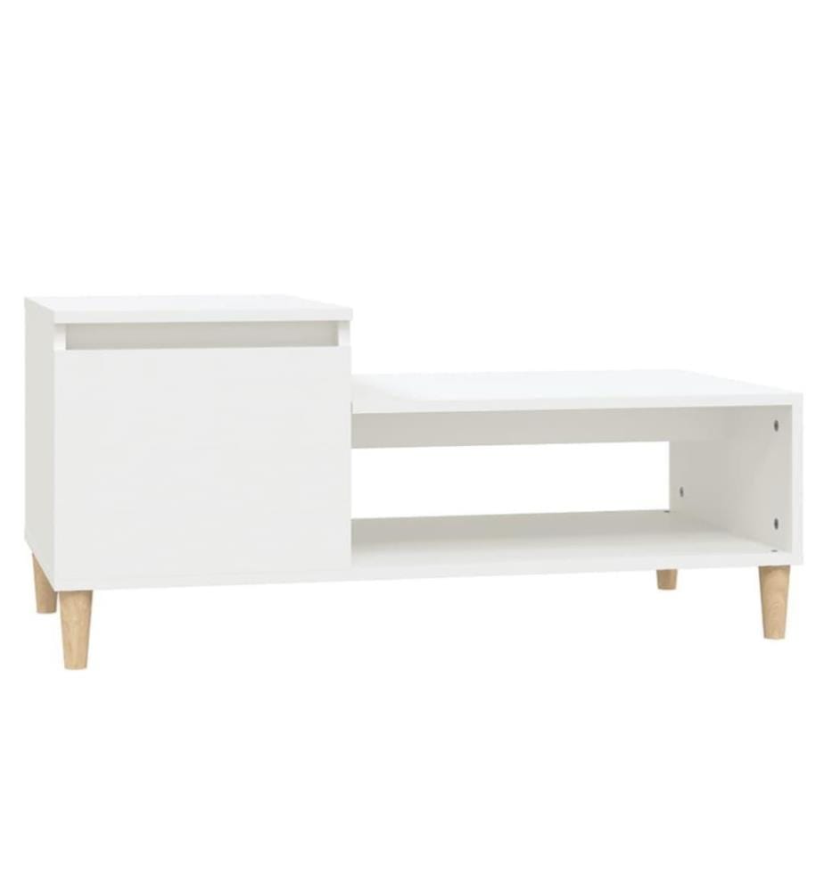 Couchtisch Weiss 100x50x45 cm Holzwerkstoff