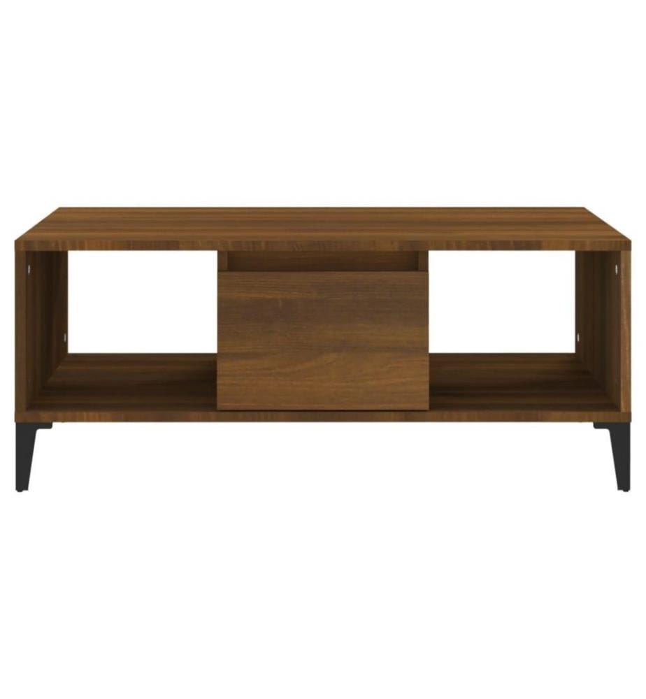 Couchtisch Braun Eichen-Optik 90x50x36,5 cm Holzwerkstoff