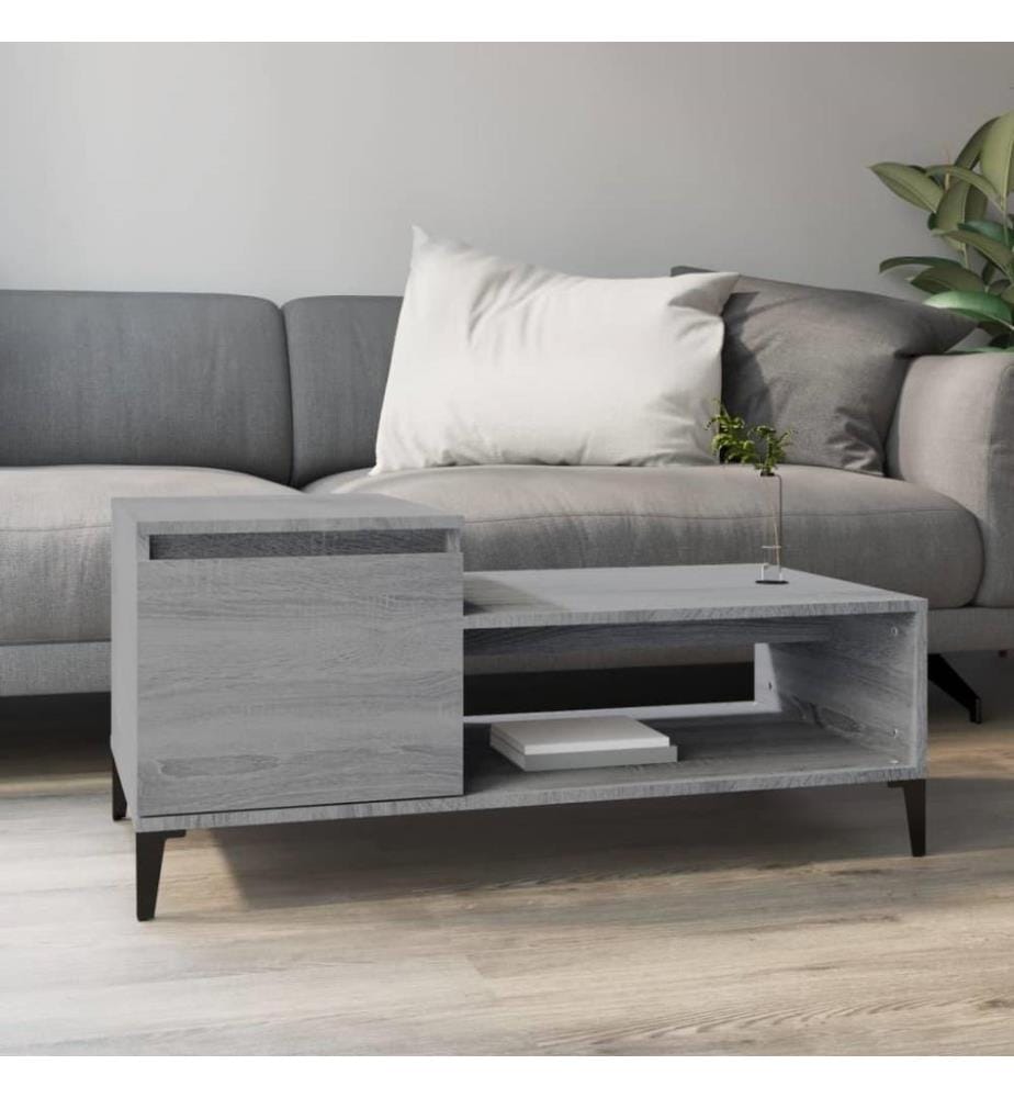 Couchtisch Grau Sonoma 100x50x45 cm Holzwerkstoff