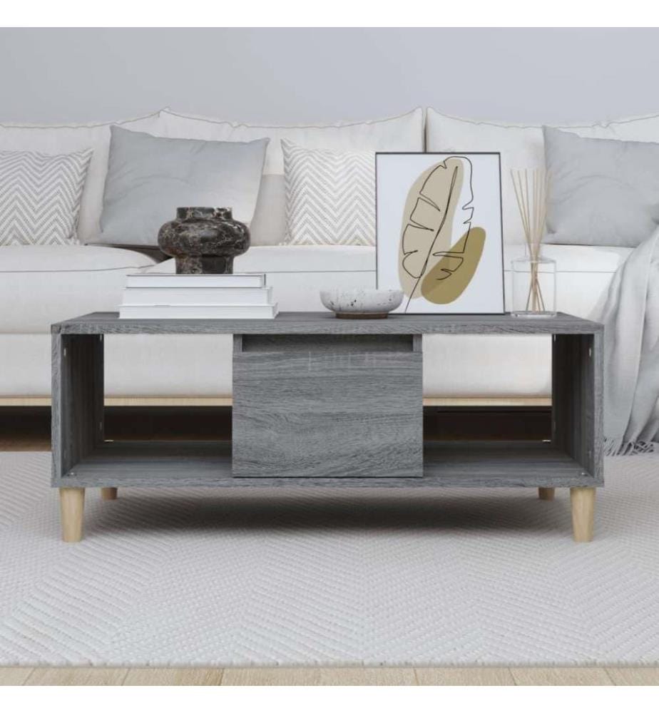 Couchtisch Grau Sonoma 90x50x36,5 cm Holzwerkstoff