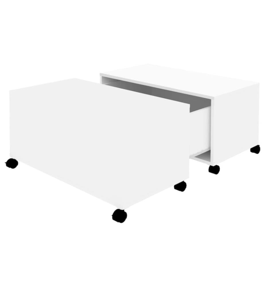 Couchtisch Weiss 75x75x38 cm Holzwerkstoff