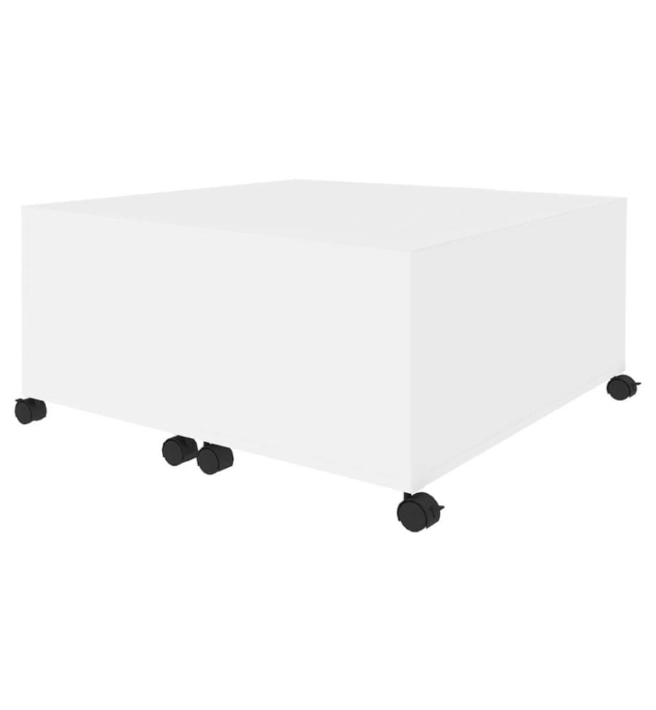 Couchtisch Weiss 75x75x38 cm Holzwerkstoff