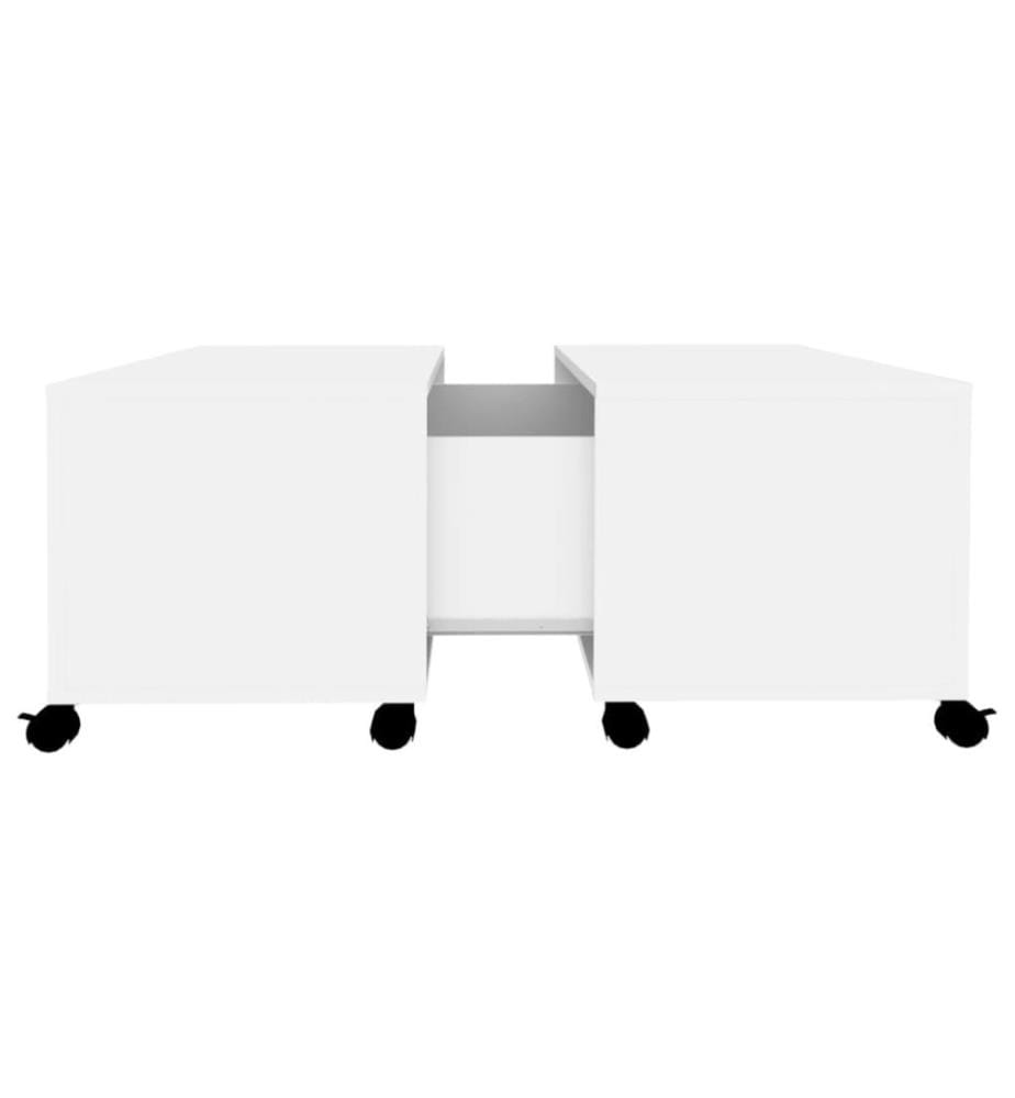 Couchtisch Weiss 75x75x38 cm Holzwerkstoff