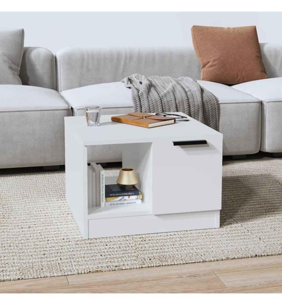 Couchtisch Weiss 50x50x36 cm Holzwerkstoff