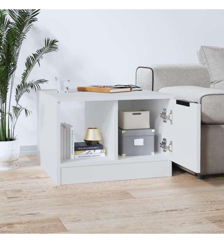 Couchtisch Weiss 50x50x36 cm Holzwerkstoff