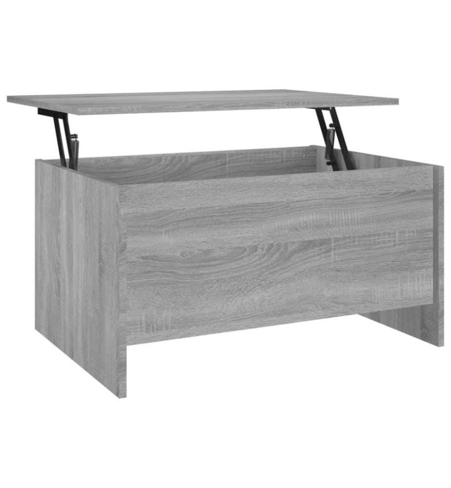 Table basse Sonoma gris 80x55,5x41,5 cm Bois d'ingénierie