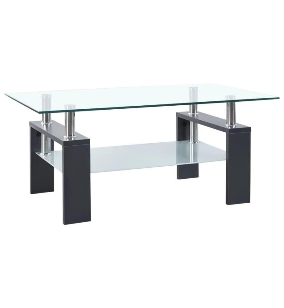 Couchtisch Grau Transparent 95x55x40 cm Hartglas