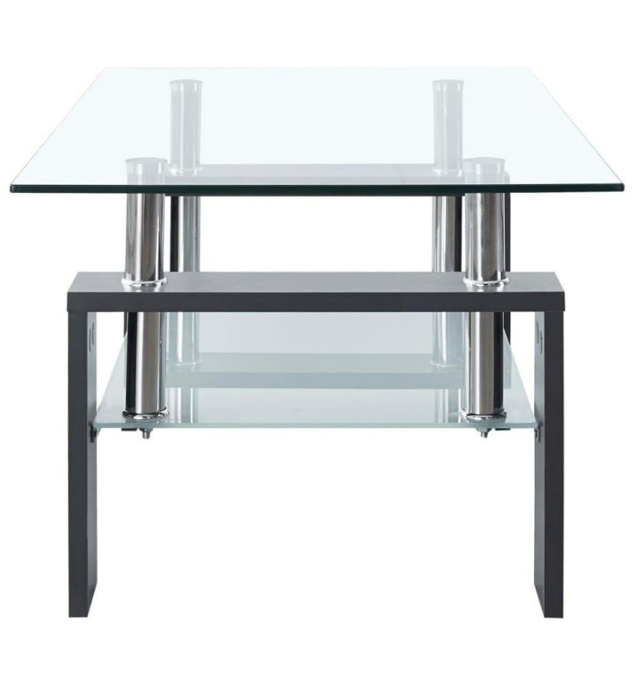 Couchtisch Grau Transparent 95x55x40 cm Hartglas