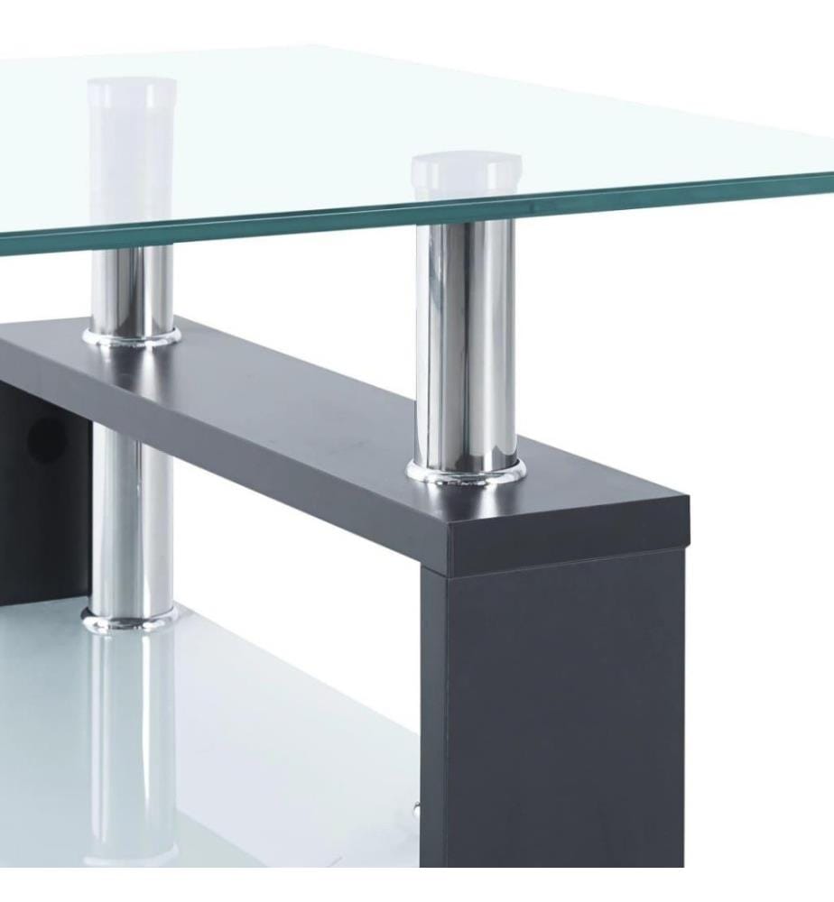 Couchtisch Grau Transparent 95x55x40 cm Hartglas
