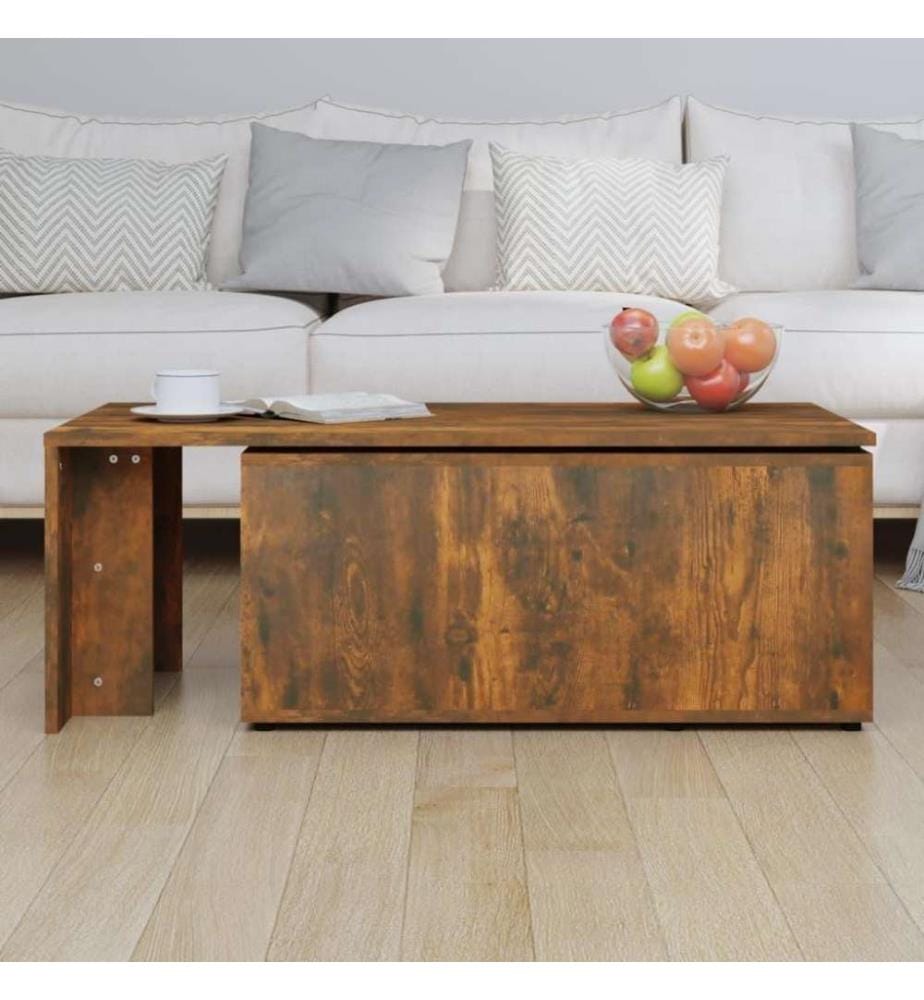 Couchtisch Räuchereiche 150x50x35 cm Holzwerkstoff