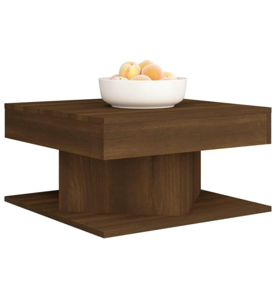 Couchtisch Braun Eichen-Optik 57x57x30 cm Holzwerkstoff