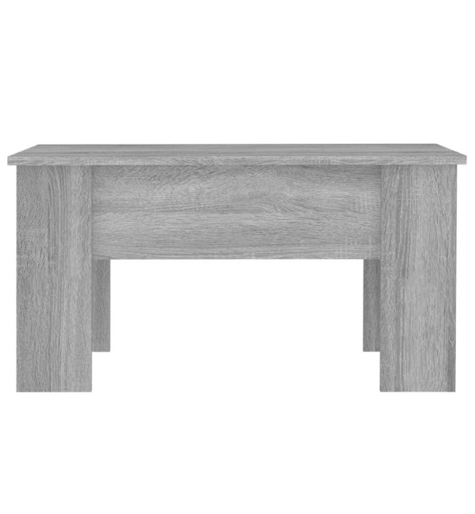 Table basse Sonoma gris 79x49x41 cm Bois d'ingénierie