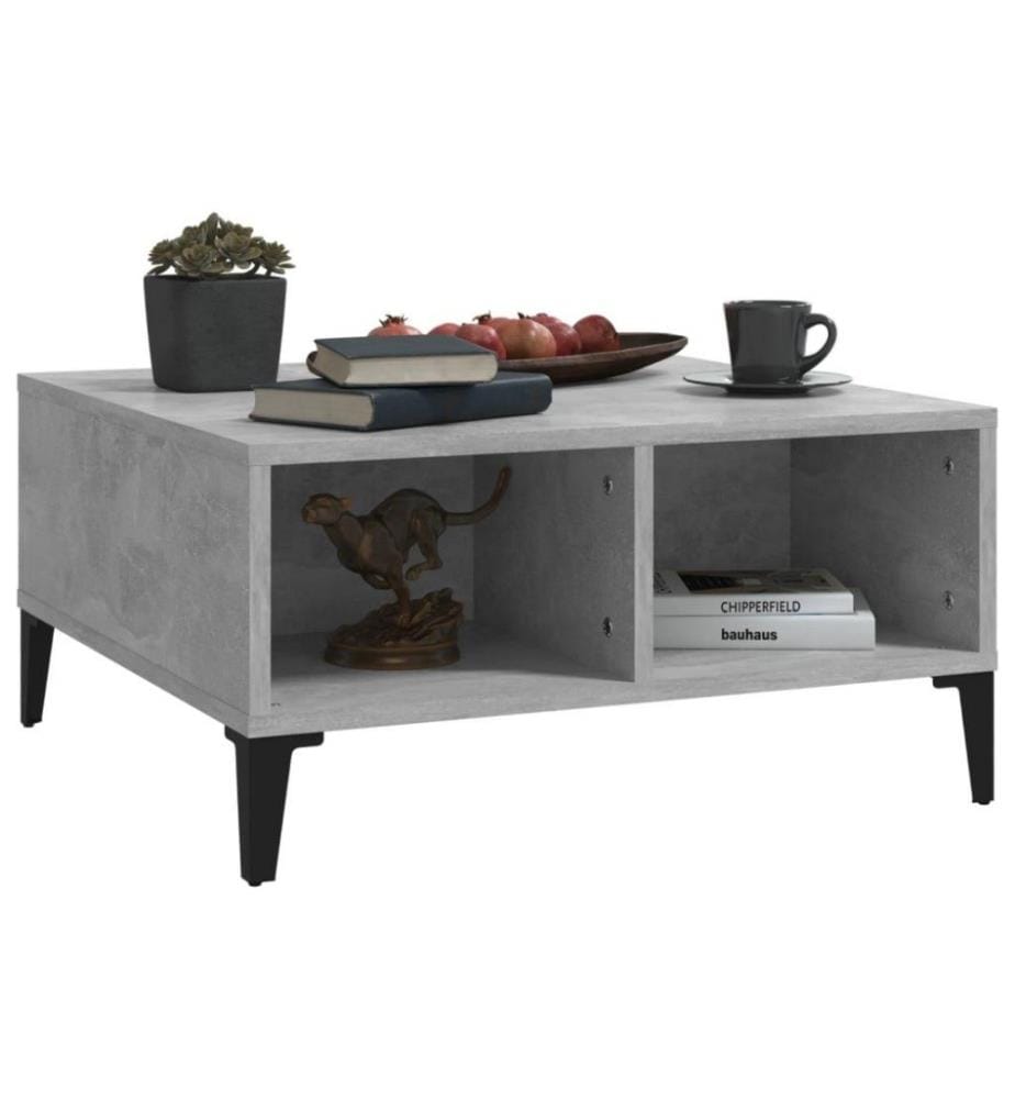 Couchtisch Betongrau 60x60x30 cm Holzwerkstoff