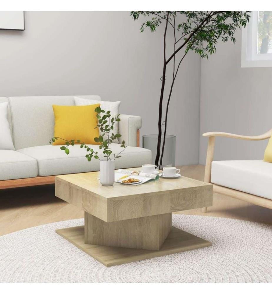 Couchtisch Sonoma-Eiche 57x57x30 cm Holzwerkstoff