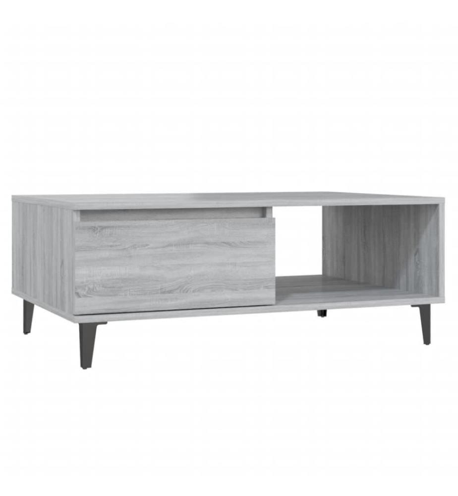 Couchtisch Grau Sonoma 90x60x35 cm Holzwerkstoff