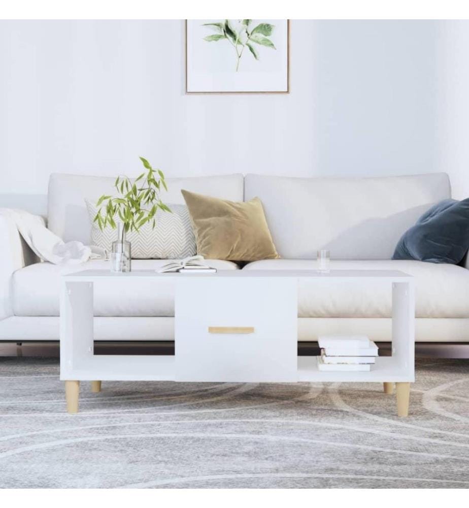 Couchtisch Weiss 102x50x40 cm Holzwerkstoff