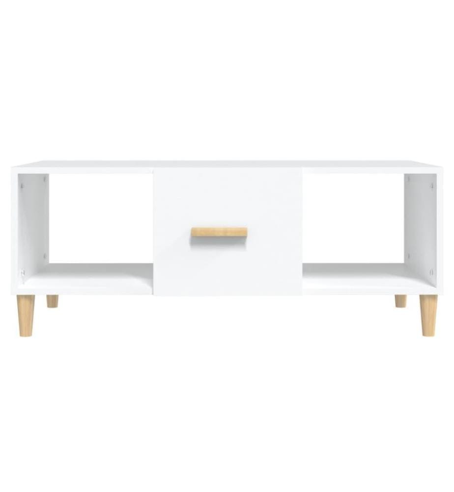 Couchtisch Weiss 102x50x40 cm Holzwerkstoff