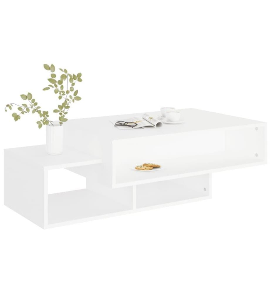 Couchtisch Weiss 105x55x32 cm Holzwerkstoff