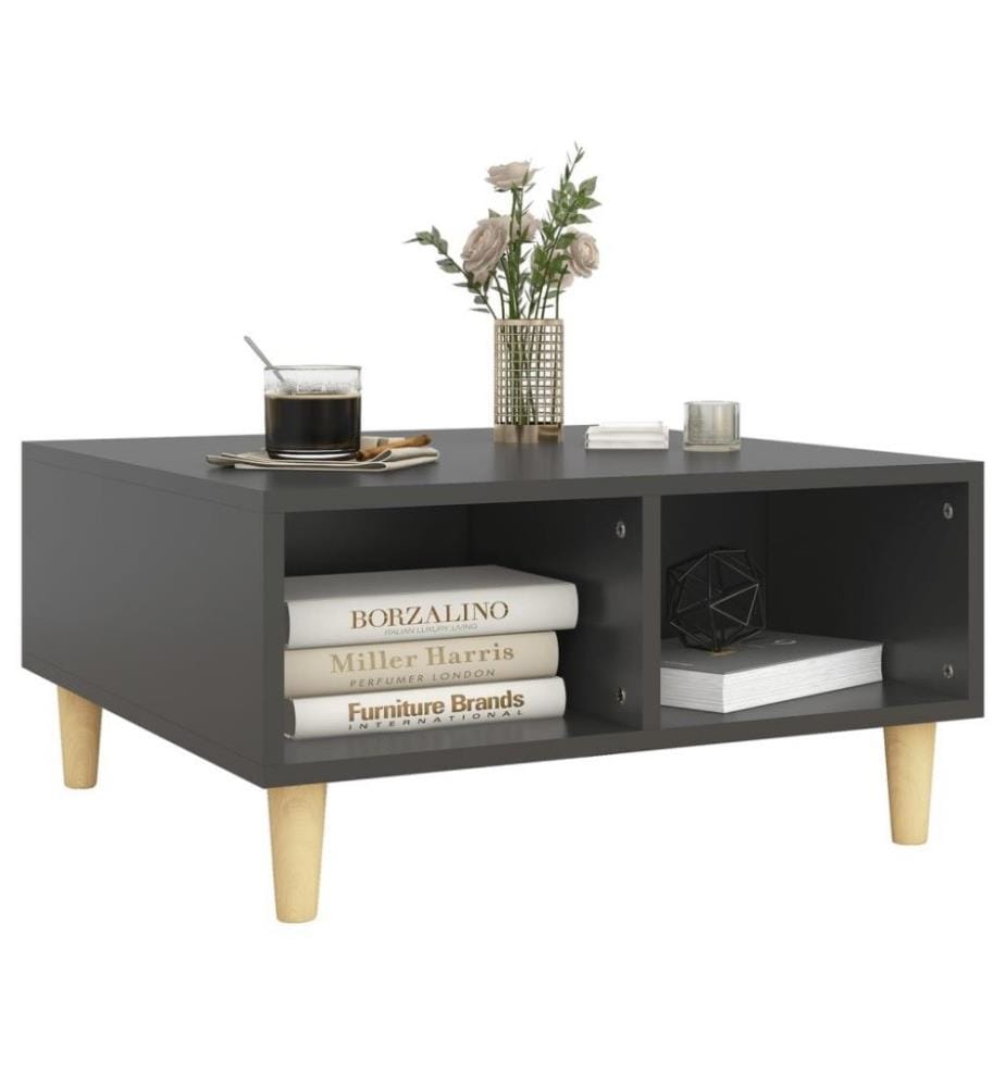 Couchtisch Grau 60x60x30 cm Holzwerkstoff
