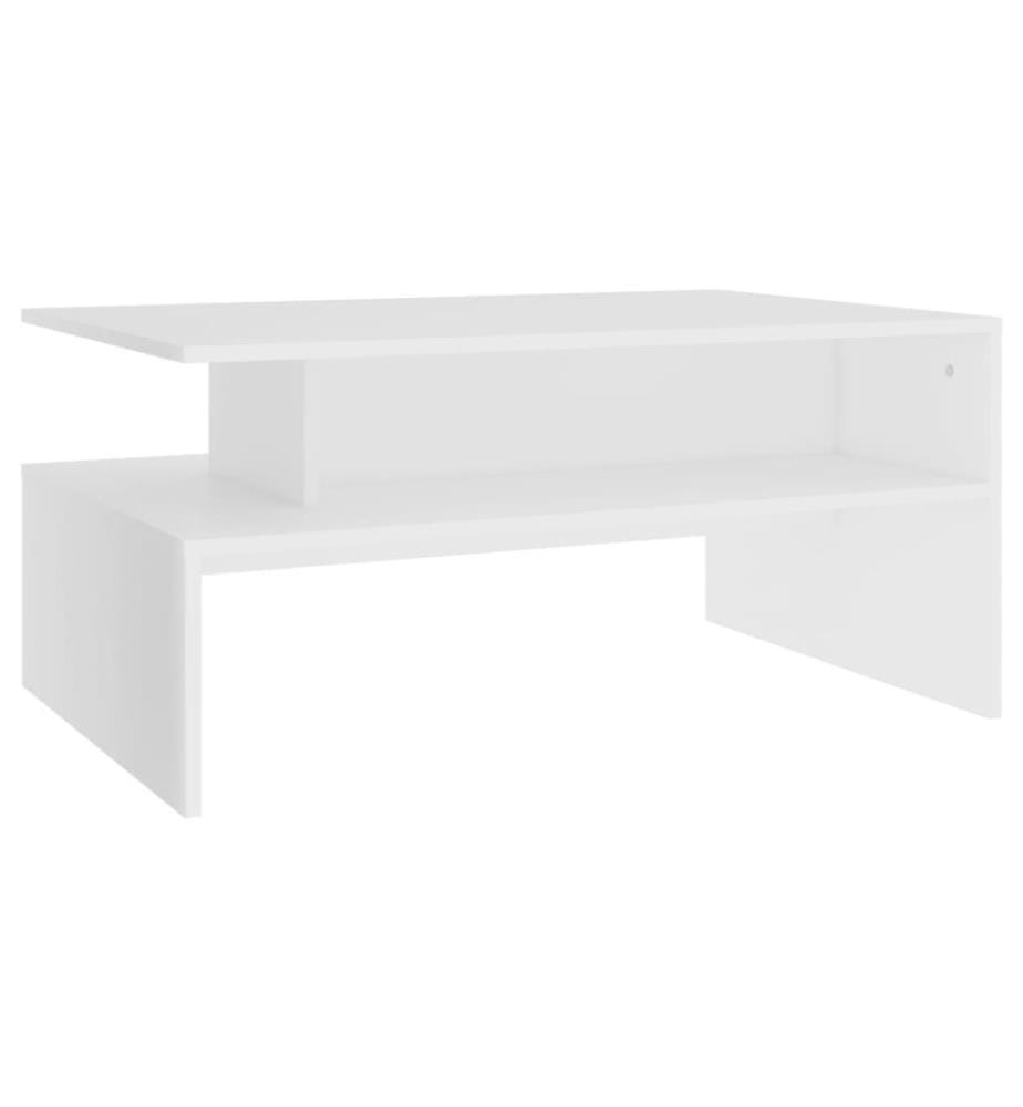 Couchtisch Weiss 90x60x42,5 cm Holzwerkstoff