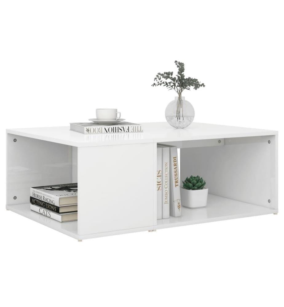 Couchtisch Hochglanz-Weiss 90x67x33 cm Holzwerkstoff