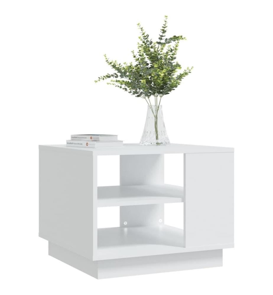 Table basse Blanc 55x55x43 cm Aggloméré