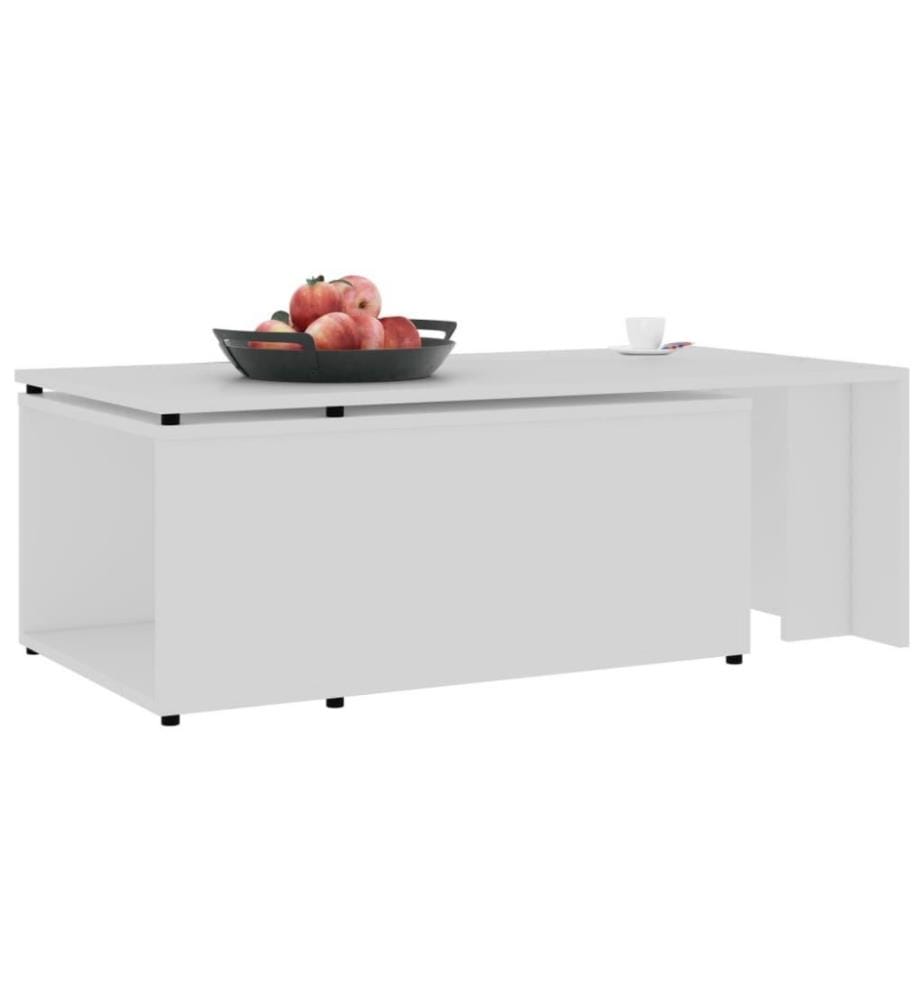 Couchtisch Weiss 150x50x35 cm Holzwerkstoff