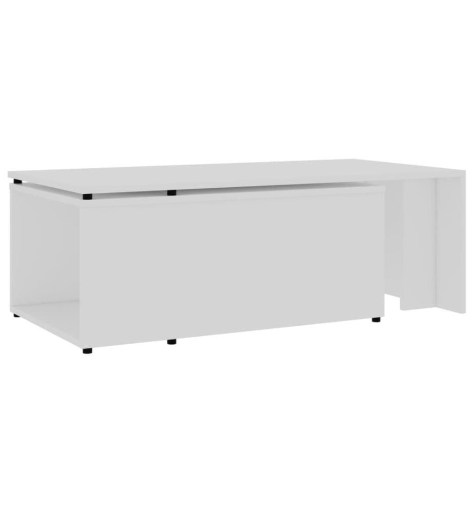 Couchtisch Weiss 150x50x35 cm Holzwerkstoff