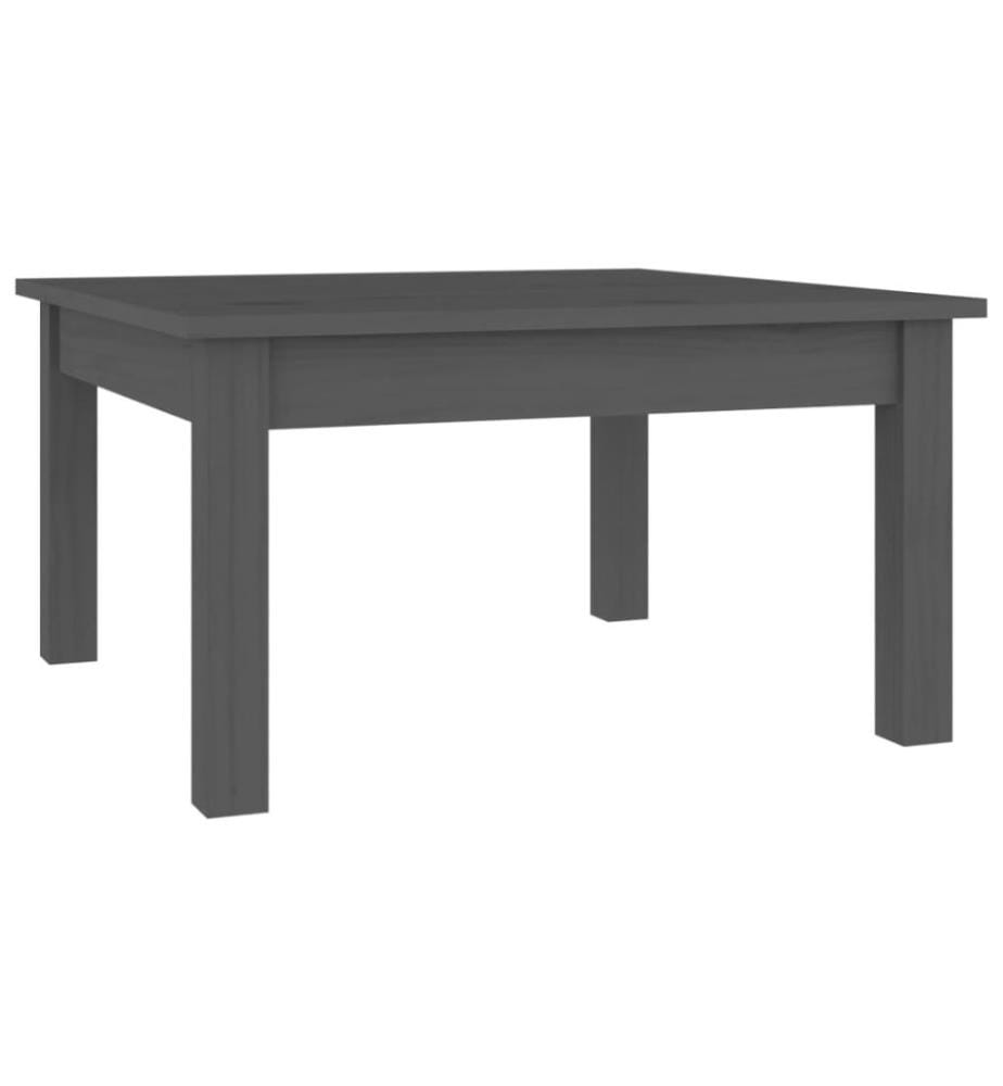 Couchtisch Grau 55x55x30 cm Massivholz Kiefer