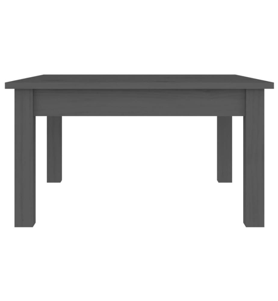 Couchtisch Grau 55x55x30 cm Massivholz Kiefer