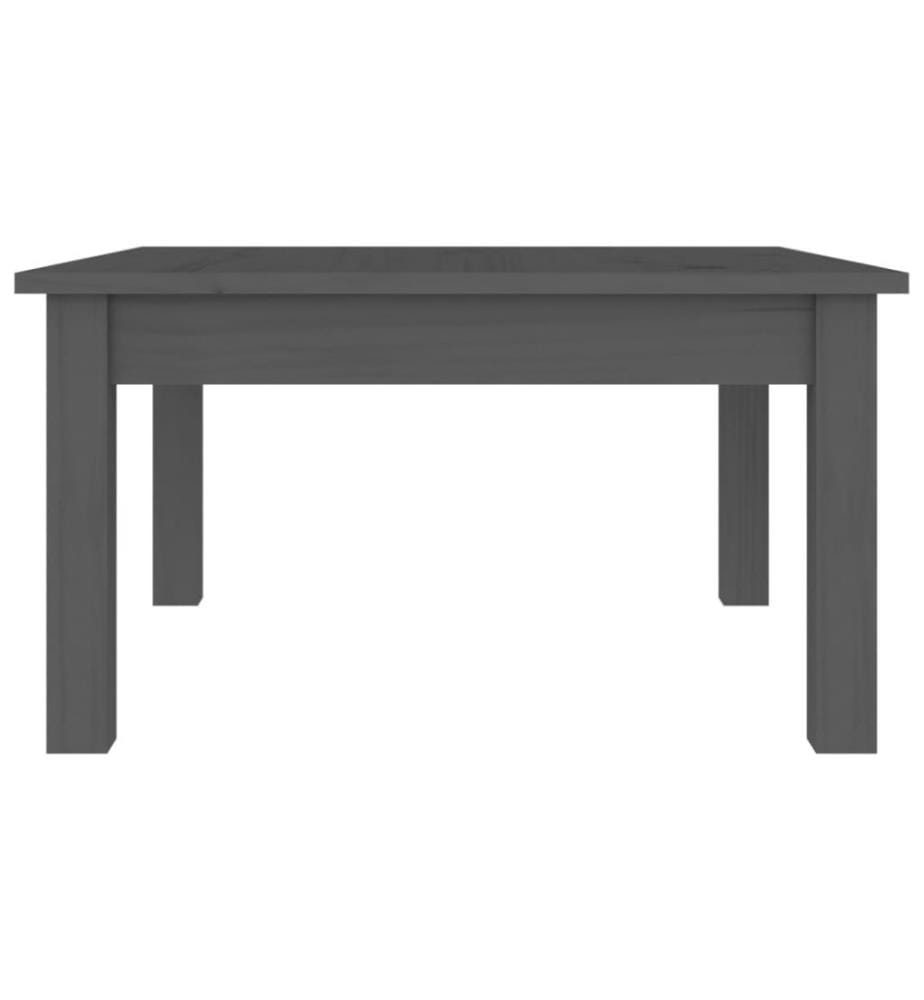 Couchtisch Grau 55x55x30 cm Massivholz Kiefer