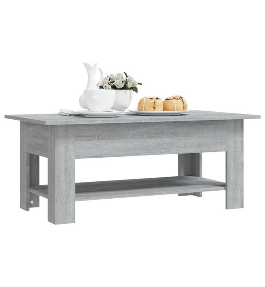 Couchtisch Grau Sonoma 102x55x42 cm Holzwerkstoff