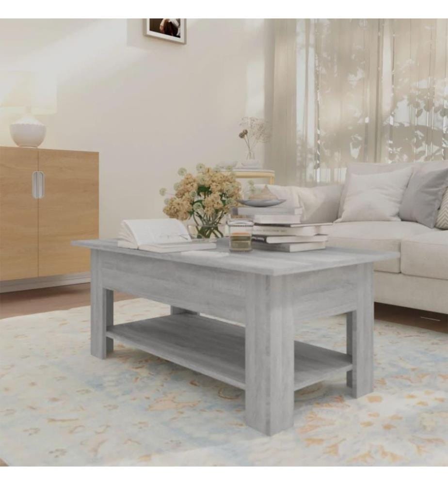 Couchtisch Grau Sonoma 102x55x42 cm Holzwerkstoff