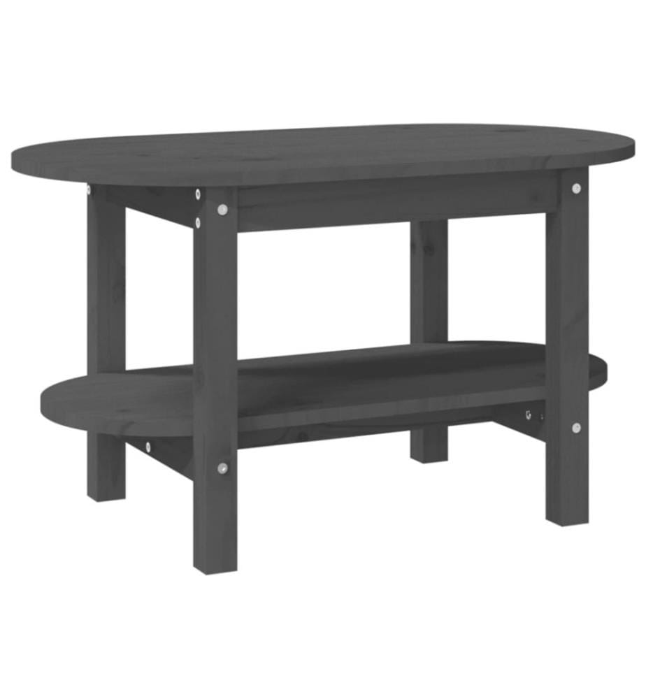Couchtisch Grau 80x45x45 cm Massivholz Kiefer