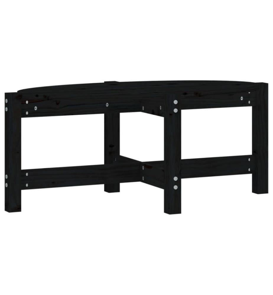 Couchtisch Schwarz 87x48x35 cm Massivholz Kiefer