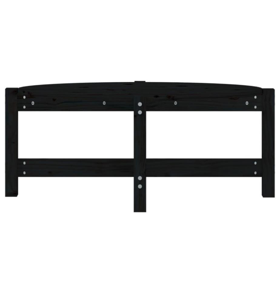 Couchtisch Schwarz 87x48x35 cm Massivholz Kiefer