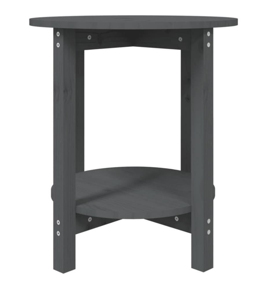 Couchtisch Grau Ø 55x60 cm Massivholz Kiefer