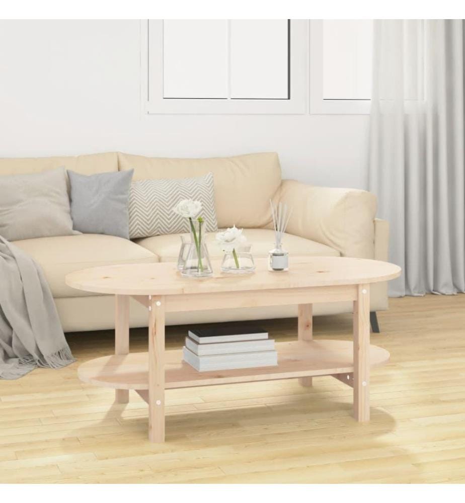 Couchtisch 110x55x45 cm Massivholz Kiefer
