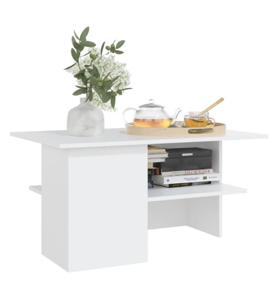 Couchtisch Weiss 90x60x46,5 cm Holzwerkstoff