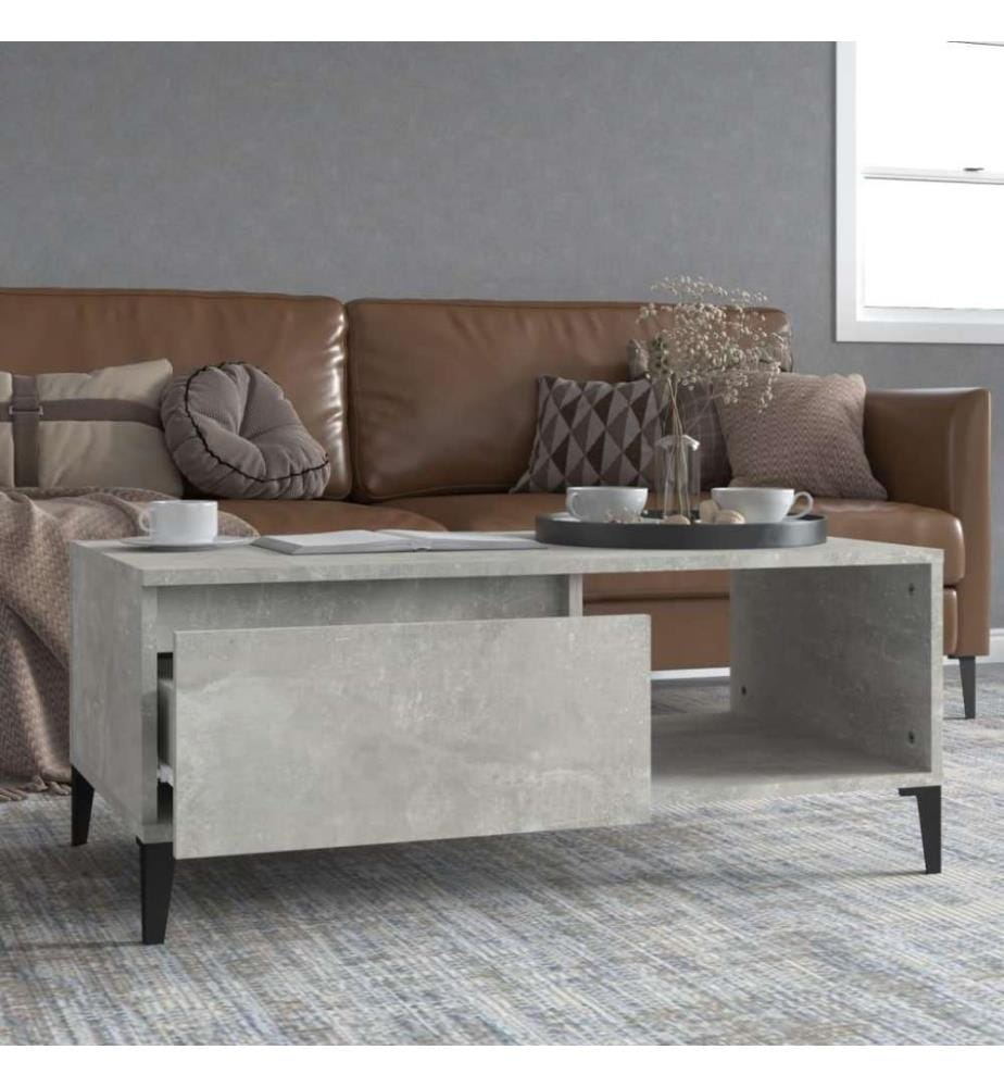 Couchtisch Betongrau 90x50x36,5 cm Holzwerkstoff