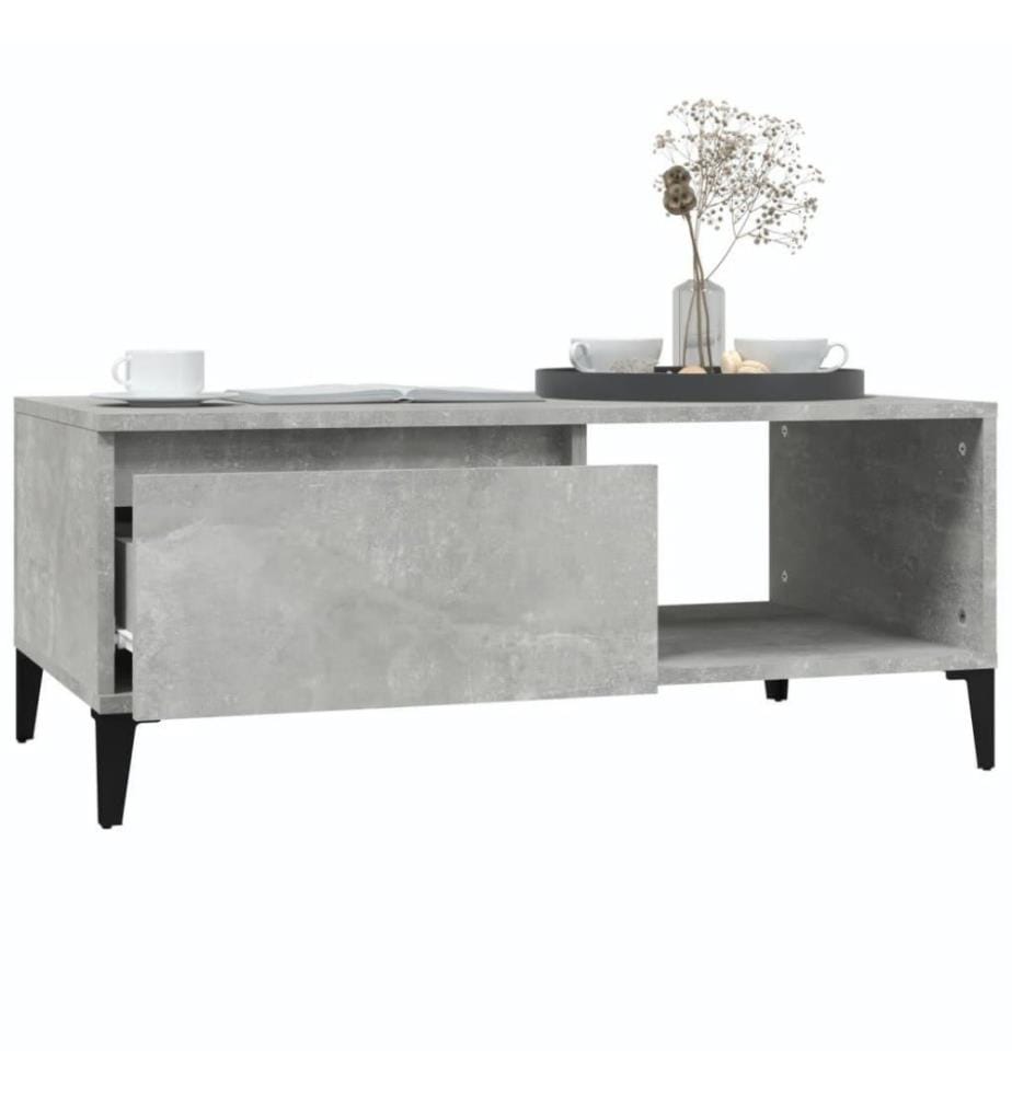 Couchtisch Betongrau 90x50x36,5 cm Holzwerkstoff