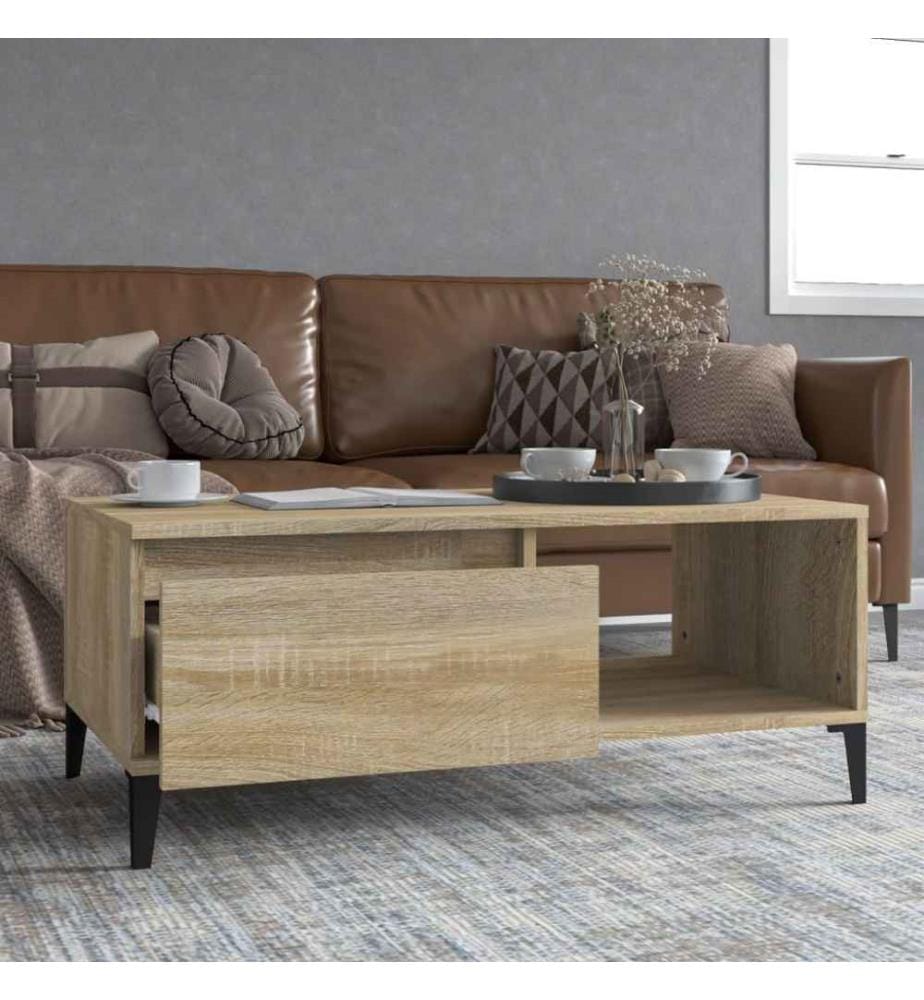 Couchtisch Sonoma-Eiche 90x50x36,5 cm Holzwerkstoff